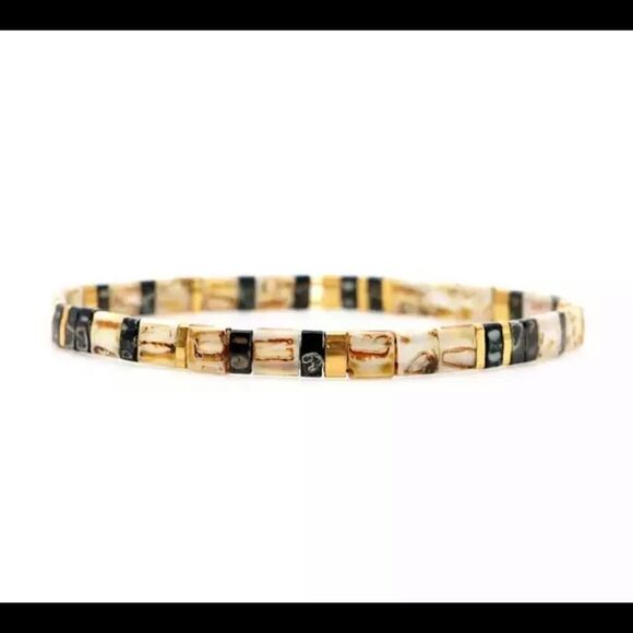 Original Miyuki Tila Bead Stretch Bracelet - Picture 1 of 1